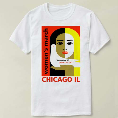 Women'sMarchonWashington2017ChicagoIllinoisT-ShirtT恤