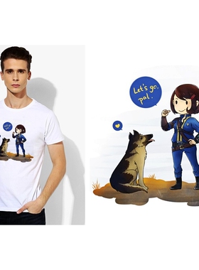Fallout4vaultboy辐射4T-Shirt美T恤班服上衣TEE圆领衣服14