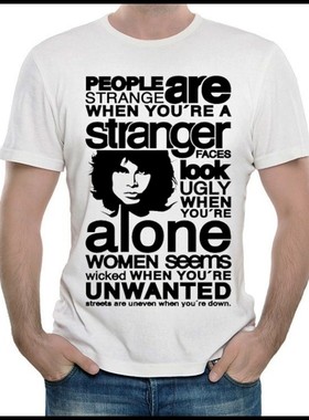 The Doors T-shirt 大门乐队 T恤 白色 短袖 大门乐队 T恤 男女