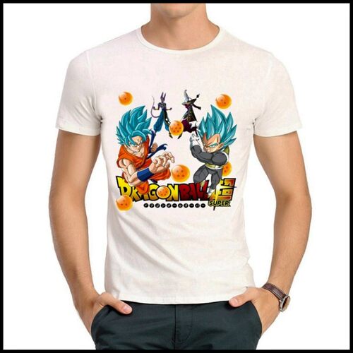 Dragon Ball Super T-shirt 白色短袖 龙珠超 T恤 动漫T恤 男女