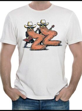 ZZ Top T-shirt 乐队 ZZ托普 T恤 白色短袖ZZ Top T恤衫 男女