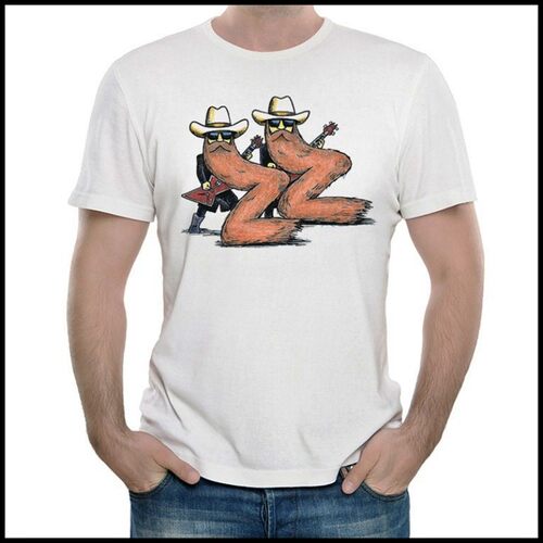 ZZ Top T-shirt 乐队 ZZ托普 T恤 白色短袖ZZ Top T恤衫 男女