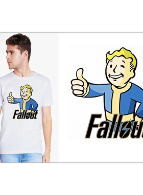 Fallout4vaultboy辐射4T-Shirt成人T恤班服上衣TEE圆领衣服22