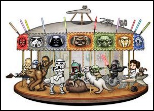 Star Wars Carousel星球大战Tee Shirt包邮T恤