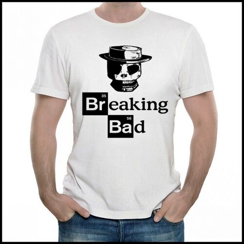 Breaking Bad T-shirt 美剧 绝命毒师 T恤 白色短袖 T恤衫 男女