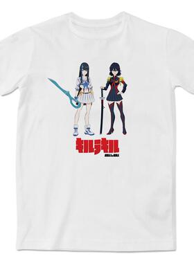 双斩少女之鲜血神衣VS纯洁神衣短袖圆领T恤动漫周边文化衫男女童