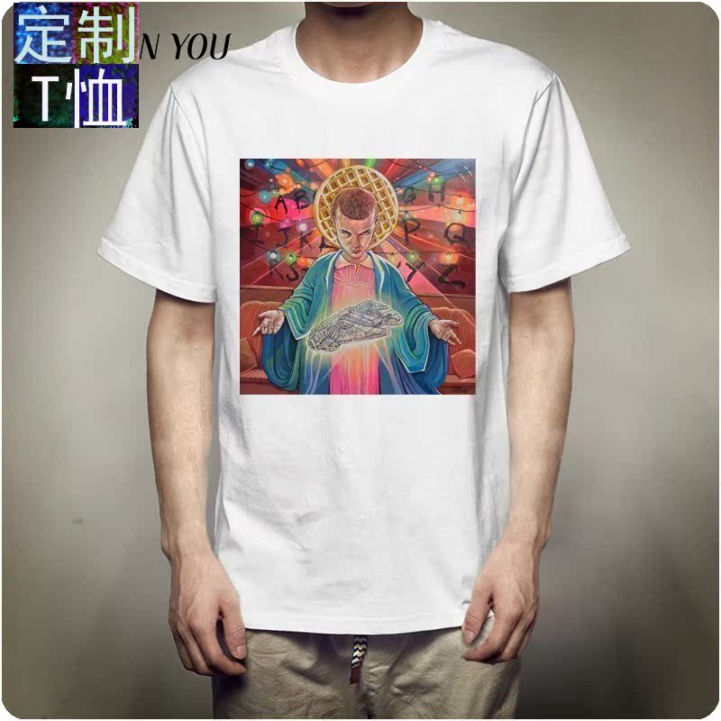 HOOKONYOU外贸怪奇物语strangerthings短袖T恤打底上衣动漫T恤男