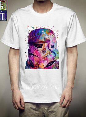 T-shirt爆款电影彩色头像星球大战男士短袖T恤周边欧美潮T