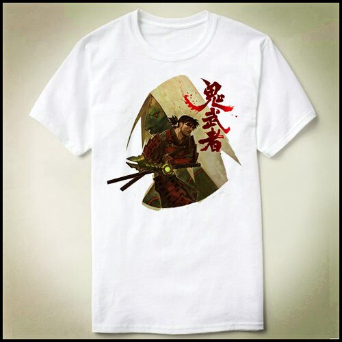 Onimusha 鬼武者 Samanosuke 金城武 定制  game T-Shirt T恤