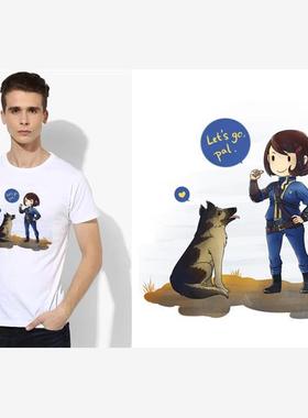 Fallout 4 vault boy辐射4T-Shirt男女T恤班服定制TEE圆领 14