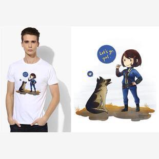 Fallout 4 vault boy辐射4T-Shirt男女T恤班服定制TEE圆领 14