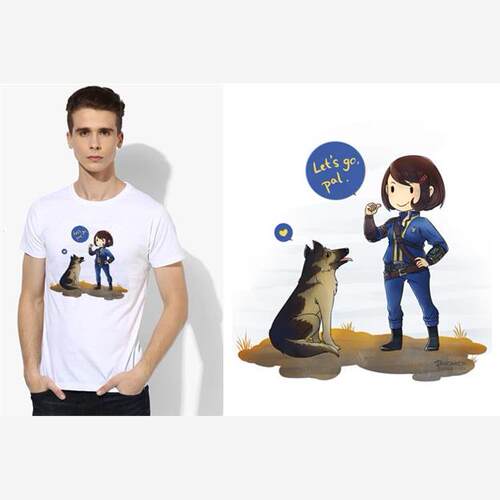 Fallout 4 vault boy辐射4T-Shirt男女T恤班服定制TEE圆领 14