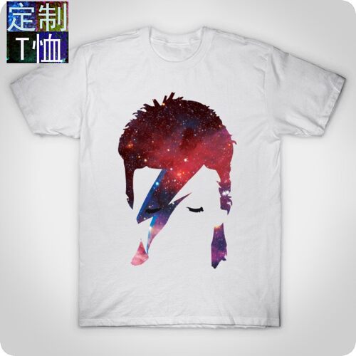 David Bowie 大卫鲍威 摇滚 乐队短袖印花男女情侣大码TEE