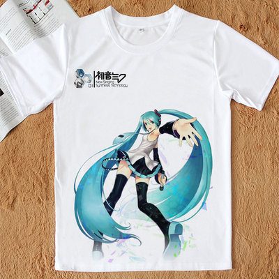 超大印花初音未来T恤A3T恤动漫T恤周边服装男女 款