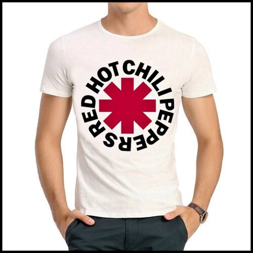 RHCP T-shirt 红辣椒 T恤 白色 短袖 红辣椒乐队 T恤衫 男女