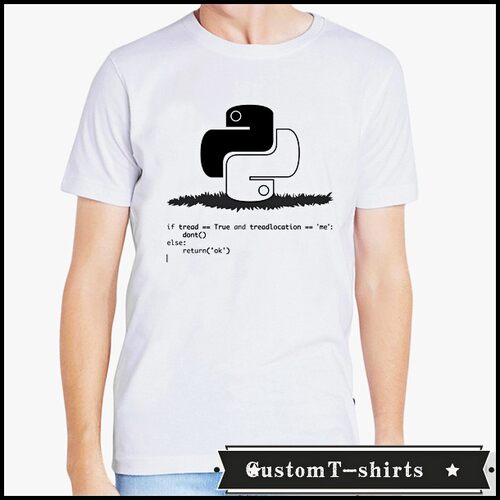 Don'ttreadonPythongeek极客男女成人上衣T恤T-shirt