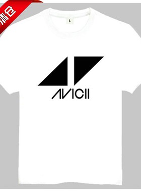 Avicii T-shirt 艾维奇 T恤 欧美潮流T恤 艾维奇 头像标志 T恤
