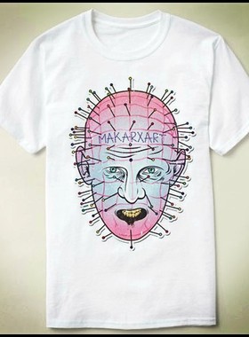 Hellraiser养鬼吃人pinhead钉头鬼圆领定制成人Tee Shirt T恤 76