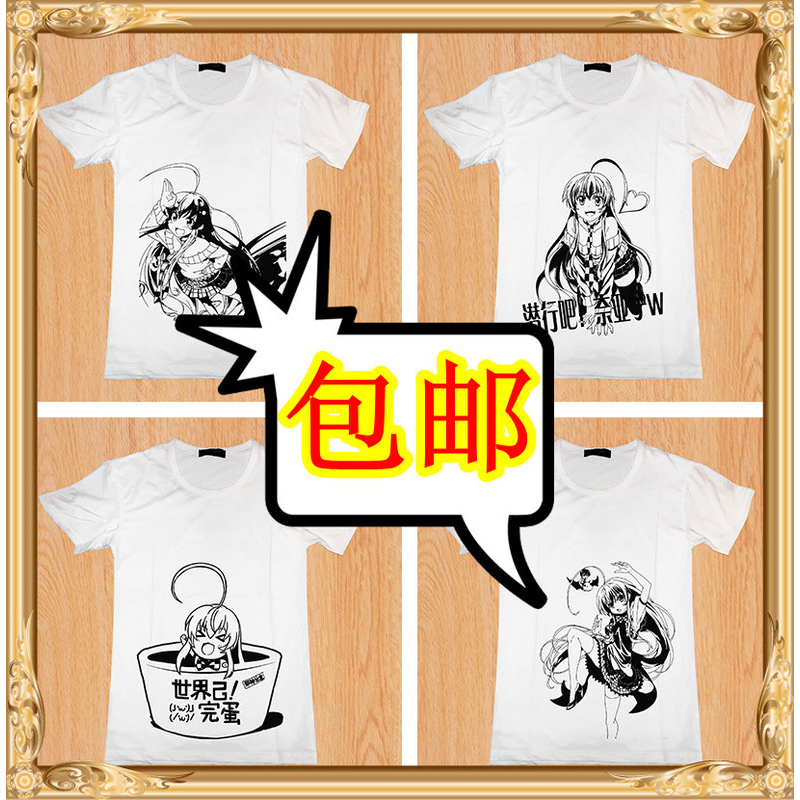 2014新款潜行吧奈亚子W线稿新番动漫t恤短袖多款涤棉夏装