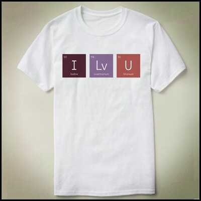 Chemistry 化学 Cool I Love You Science diy Tee T-Shirt T恤