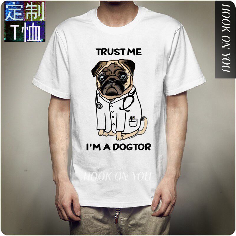 T-shirt外贸新款印花巴哥男士短袖T恤周边卡通动物T恤衣服