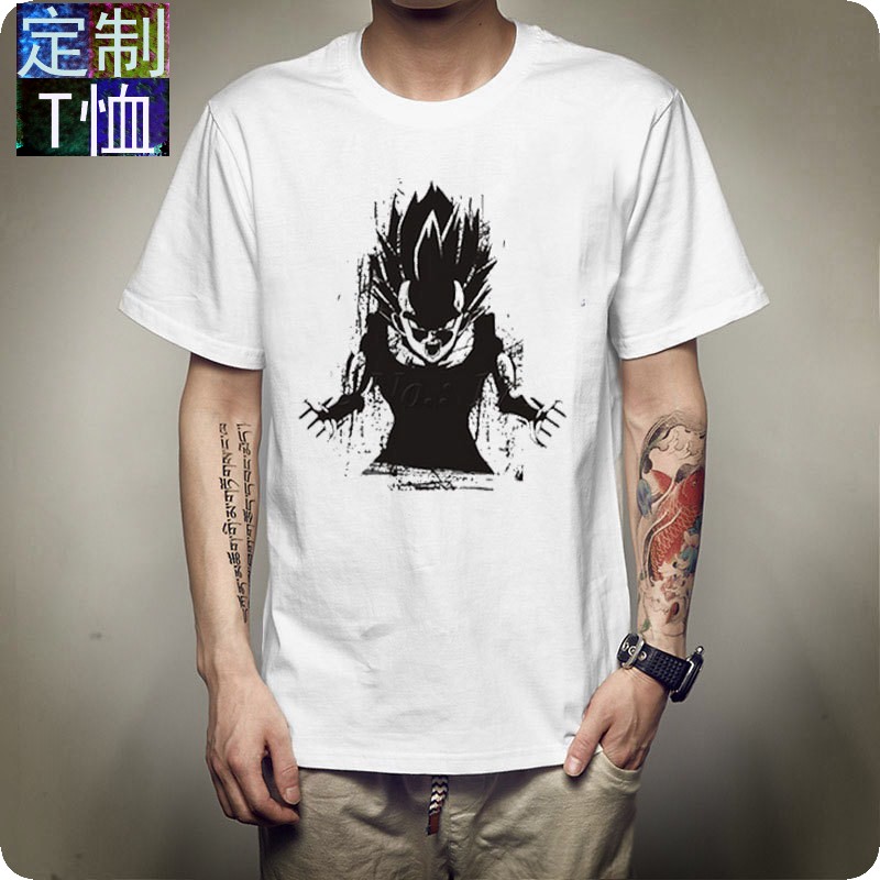 卡通动漫七龙珠SuperSaiyan男士T恤夏季新款时尚短袖男女T恤上衣