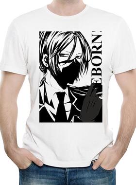 家庭教师T恤衫动漫白色短袖春季成人儿童衣服男女 REBORN T-shirt