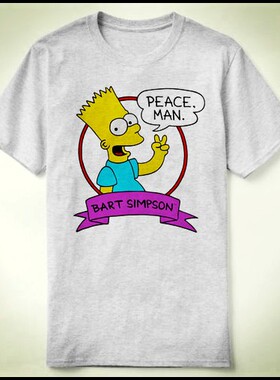 bart peace man DIY包邮定制班服成人 Tee T-Shirt T恤