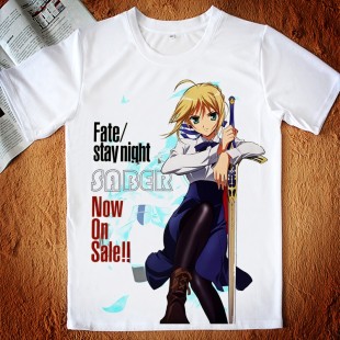 ate T恤 亚瑟王saber 动漫T恤 白色A3短袖T恤 DIY来图定制