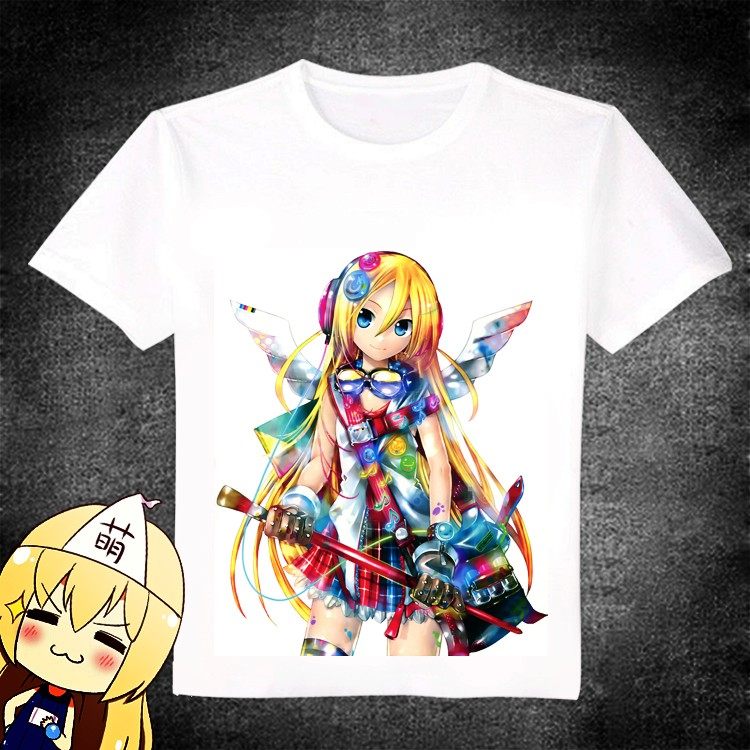 包邮 vocaloid lily  动漫t恤 二次元周边 长短袖 休闲白t 可定制