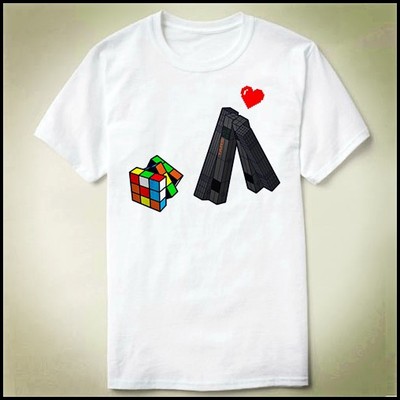 Rubiks cube Love at First Sight  魔方  Tee T-Shirt T恤 衣服