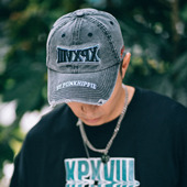 XPX 水洗做旧刺绣团队LOGO可调节休闲帽 周柏豪