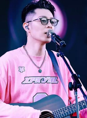 XPX 周柏豪 8号团队LOGO蜡染做旧长袖T恤