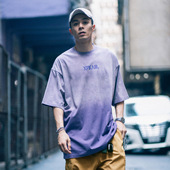 周柏豪 GRADIENT TIE XPX DYE 洗水吊染粗粒胶浆印花T恤