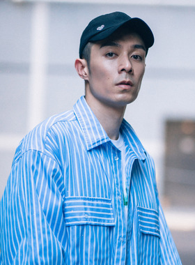 XPX 周柏豪 STRIPED SHIRT 竖纹标准领宽松衬衫