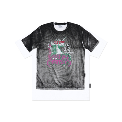 XPX 周柏豪 手刷视错觉图案效果团队印花短袖T恤