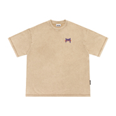 周柏豪 风格 GOTHIC XPX STYLE 哥特式 字母印花水洗做旧短袖 T恤