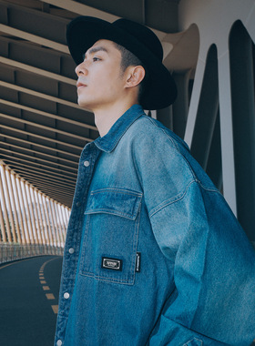 XPX 周柏豪 XPXVIII METAL BADGE 团队金属徽章水洗牛仔布衬衫