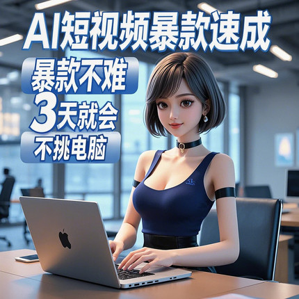 ai短视频生成与制作教程零基础AI绘画AI视频人工智能制作剪辑课程