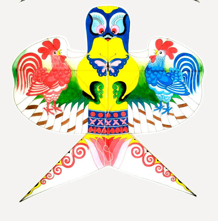 潍坊风筝正宗传统沙燕纸鸢diy风筝手工手绘填色燕子教学空白涂色