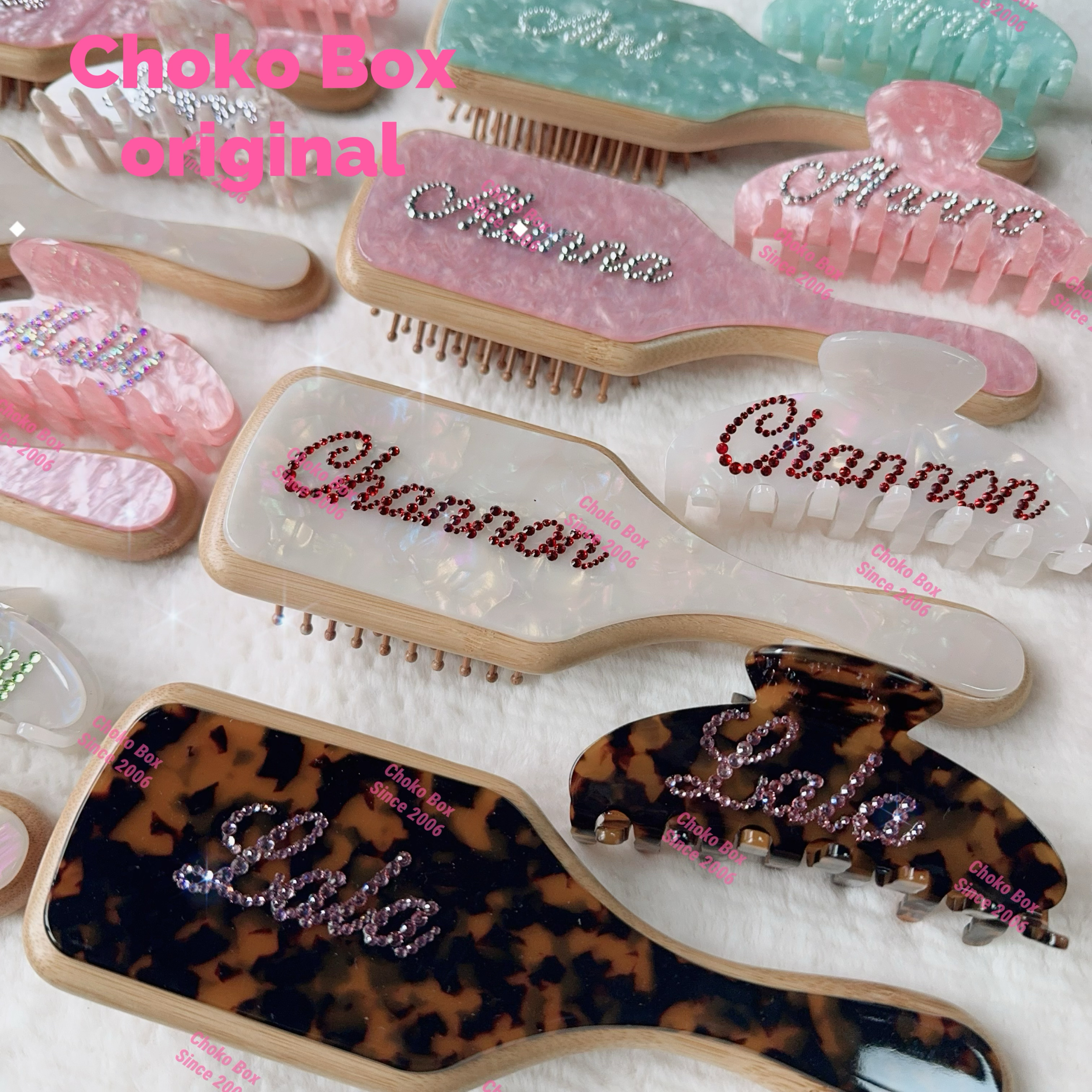 水钻定制字母气垫梳小众礼物