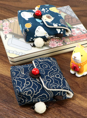 中国风适用Beats urBeats3有线耳机保护套收纳袋便携包日系和风