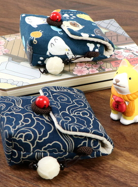 中国风适用Beats urBeats3有线耳机保护套收纳袋便携包日系和风