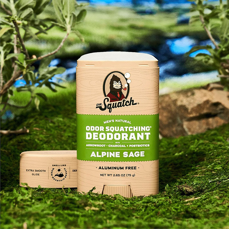 Dr. Squatch-高山鼠尾草男士腋下清爽抑味香体膏除臭棒天然无铝