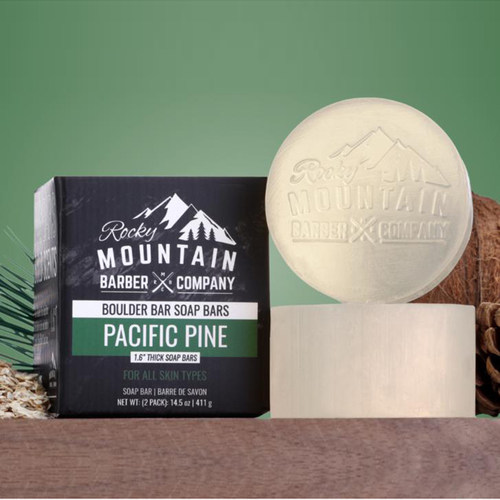 美国Rocky mountain-太平洋松木香男士洗发沐浴洁面三合一皂2块装