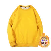A thick, solid-color, versatile hoodie made of lambskin for autumn and winter, a trendy hoodless pullover for young men, high school and junior high school students thumbnail 4