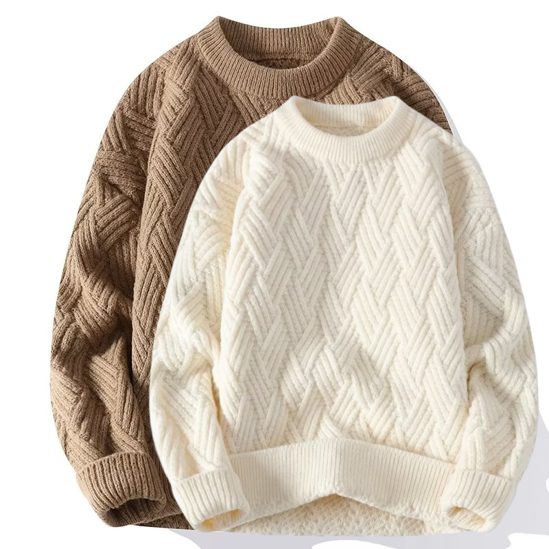 毛衣圆领加厚慵懒风毛线衣