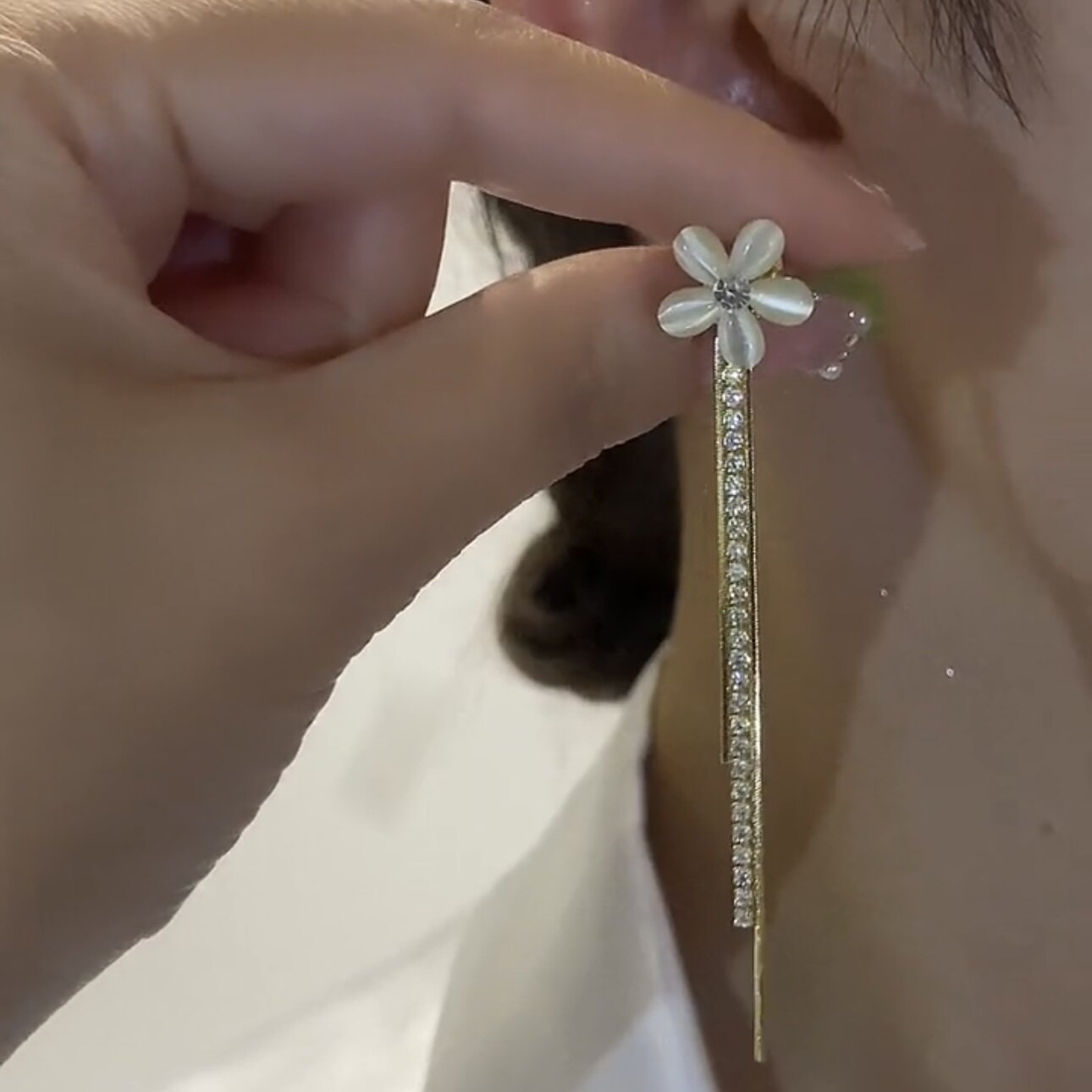 长款气质耳饰夏天琉璃流苏耳钉