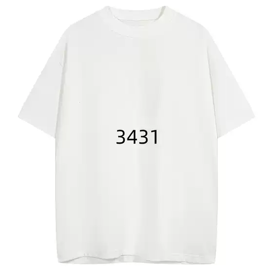 Subway Hooligan 3431 Palm Print with Numbers and Letters Logo Short-Sleeved T-Shirt