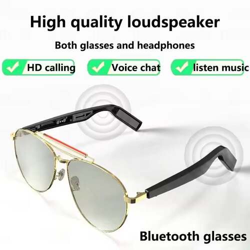 Smart Glasses Wireless Bluetooth Call Music Headphones